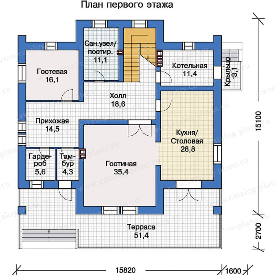 План 1-этажа проекта 40-09