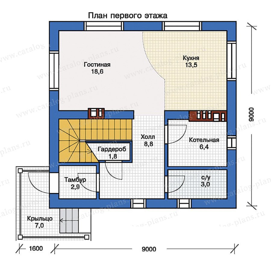 План 1-этажа проекта 57-08K