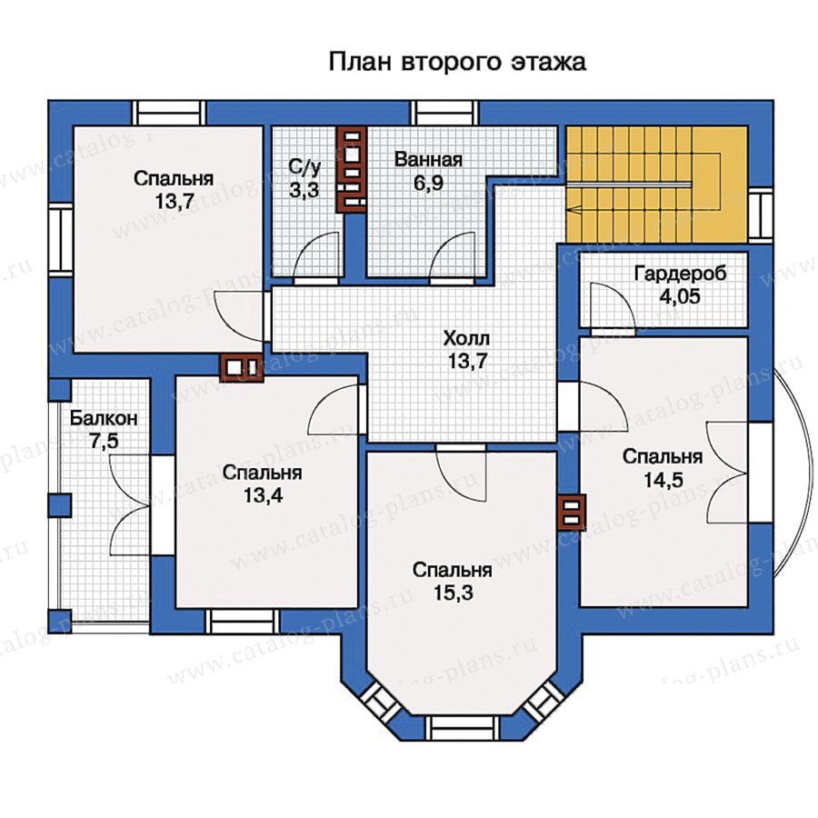 План 2-этажа проекта 57-14
