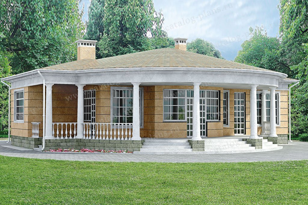 Проект жилой дом #33-21 материал - кирпич, стиль классический