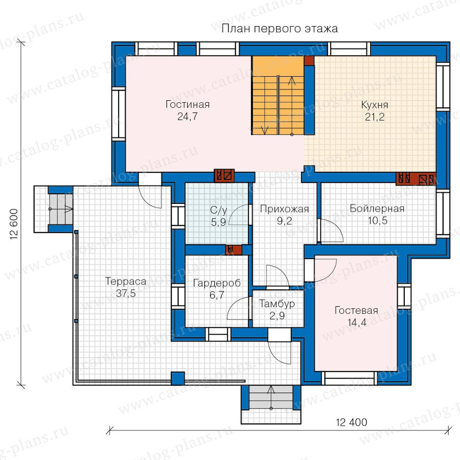 План 1-этажа проекта 57-55K
