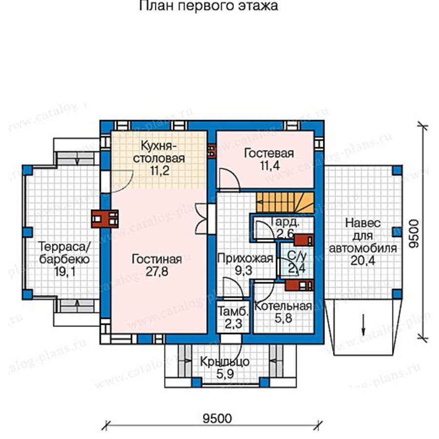 План 1-этажа проекта 57-65K