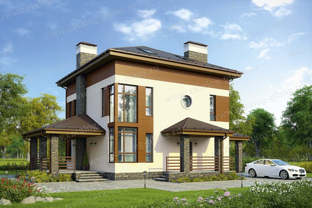Проект жилой дом #57-65 материал - газобетон, стиль европейский
