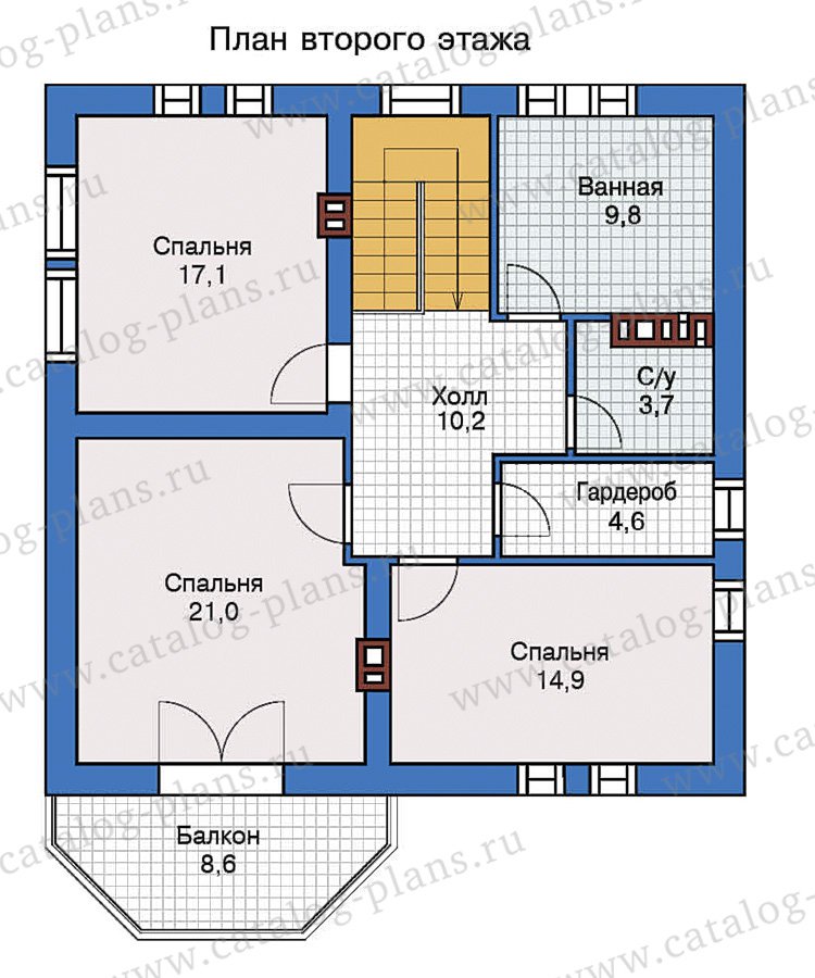 План 2-этажа проекта 57-43L