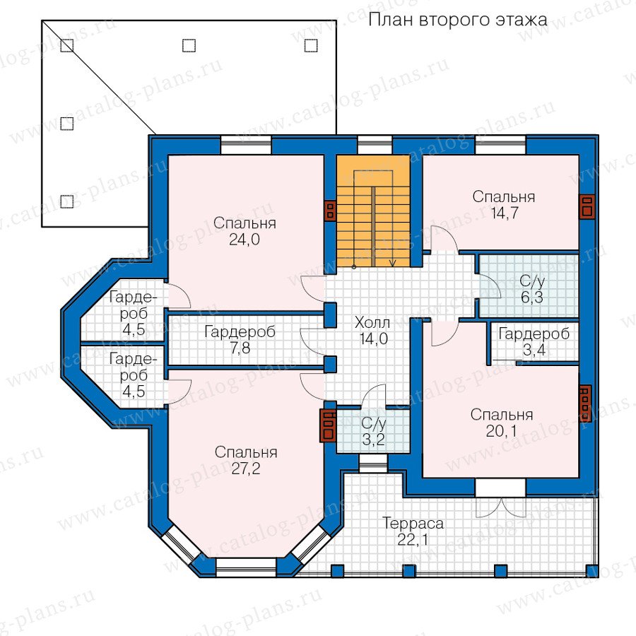 План 2-этажа проекта 40-65L