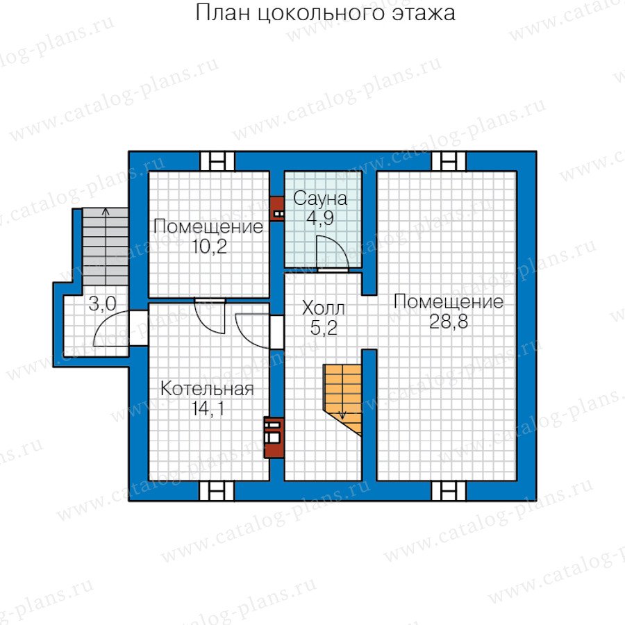 План 1-этажа проекта 40-73