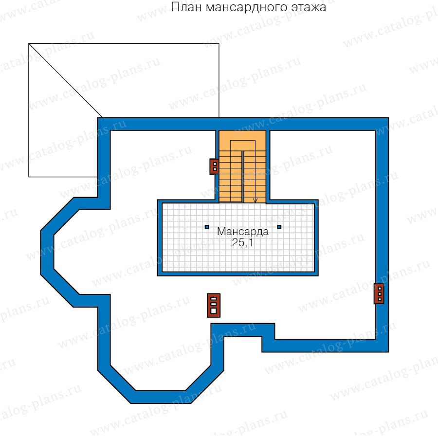 План 3-этажа проекта 40-65L