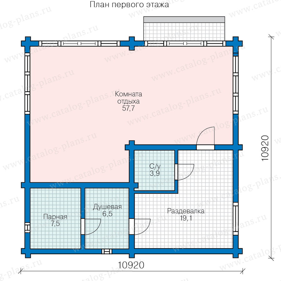 План 1-этажа проекта 90-78