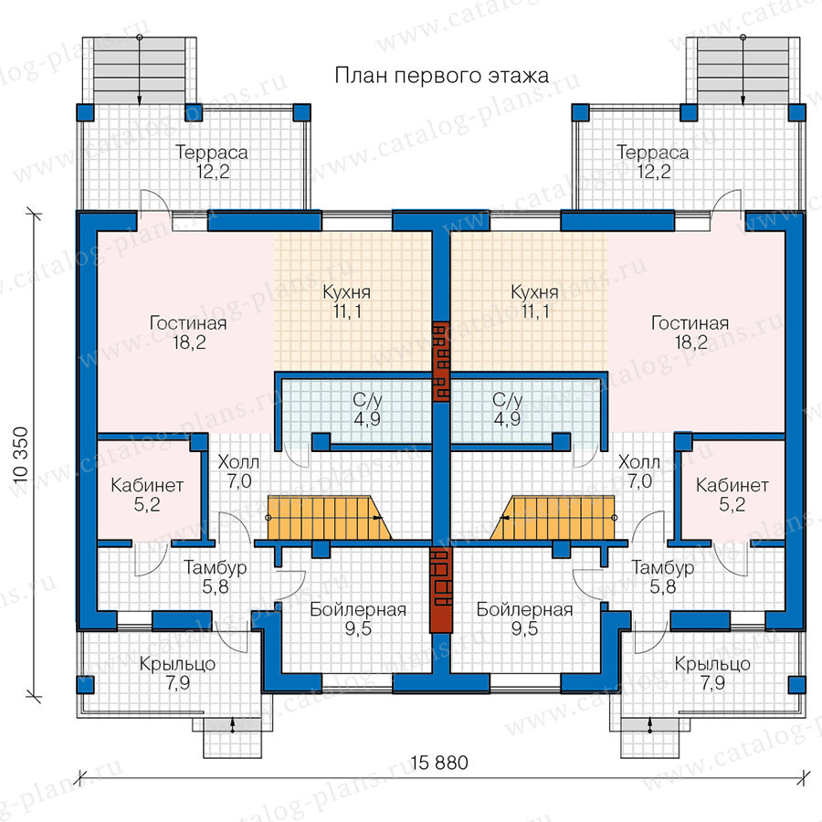 План 1-этажа проекта 57-07WBA