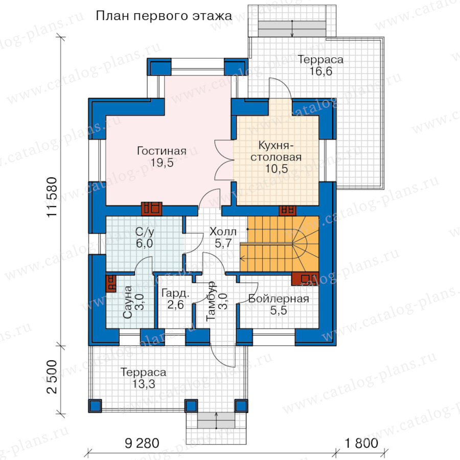 План 1-этажа проекта 57-51BKL