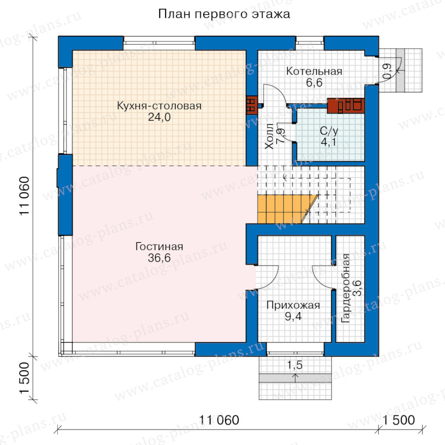План 1-этажа проекта 62-71BU